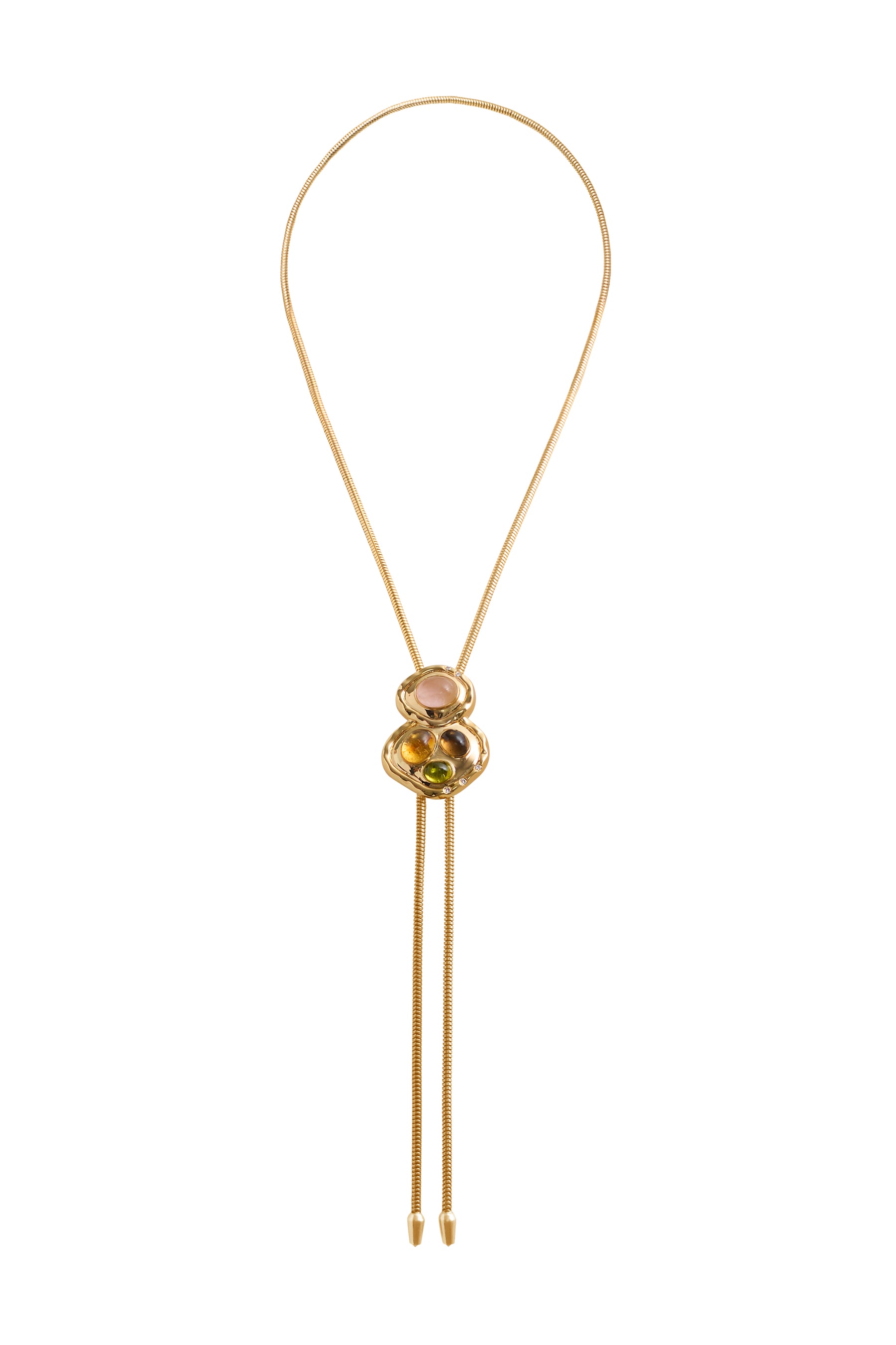 THE BLYTHE WITH ROSE QUARTZ, CITRINE, SMOKEY TOPAZ, AND PERIDOT
