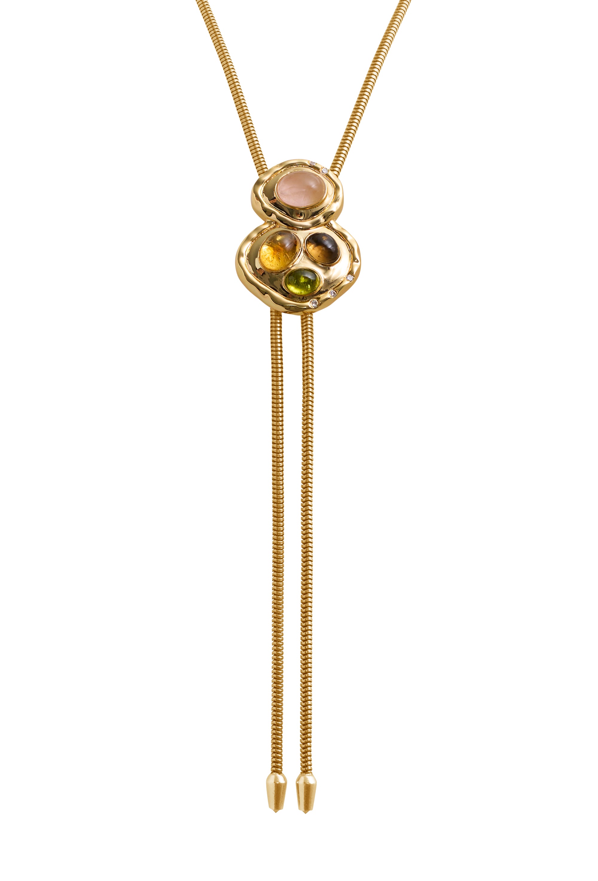THE BLYTHE WITH ROSE QUARTZ, CITRINE, SMOKEY TOPAZ, AND PERIDOT