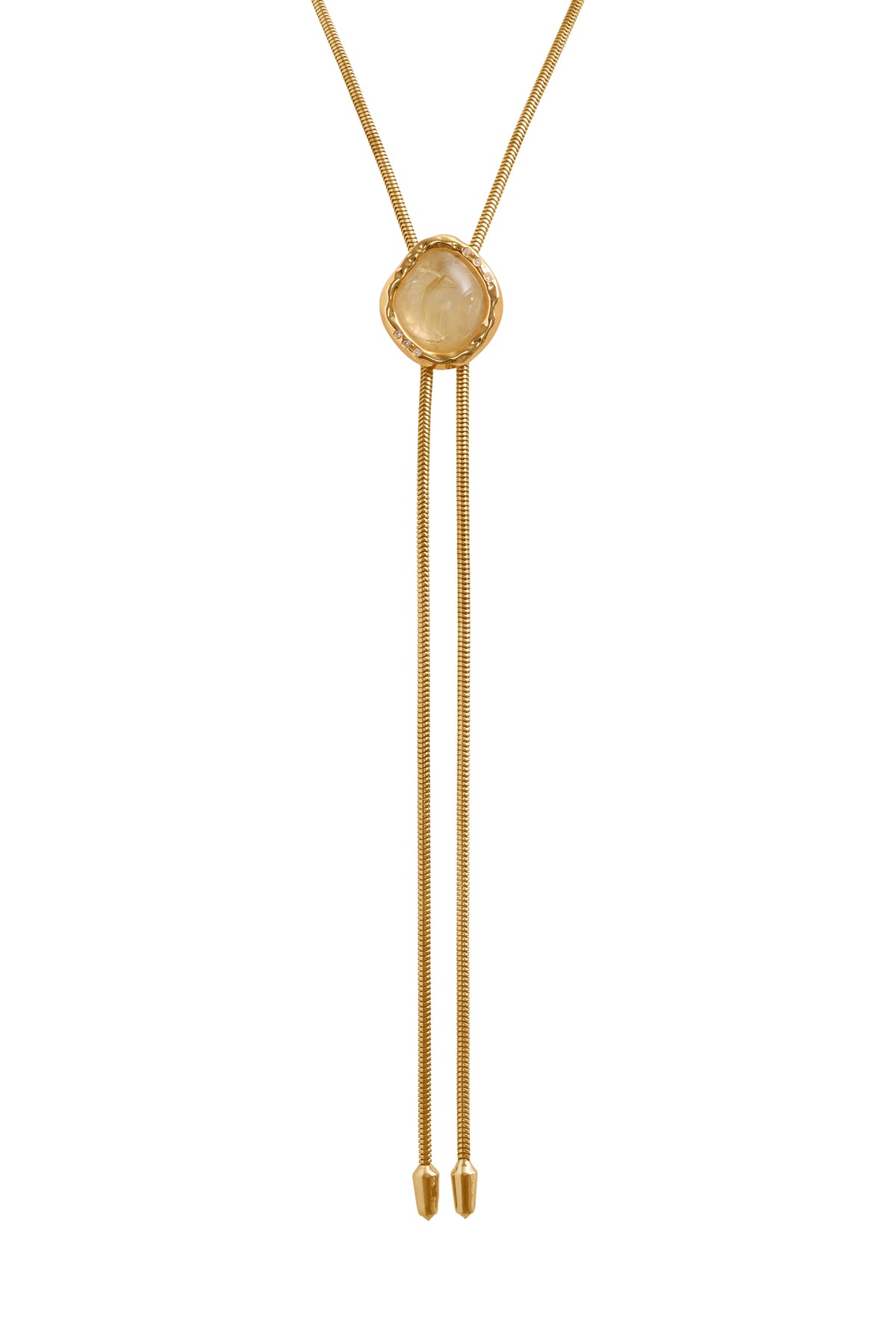 THE LOLA IN GOLD WITH GOLD RUTILATED QUARTZ