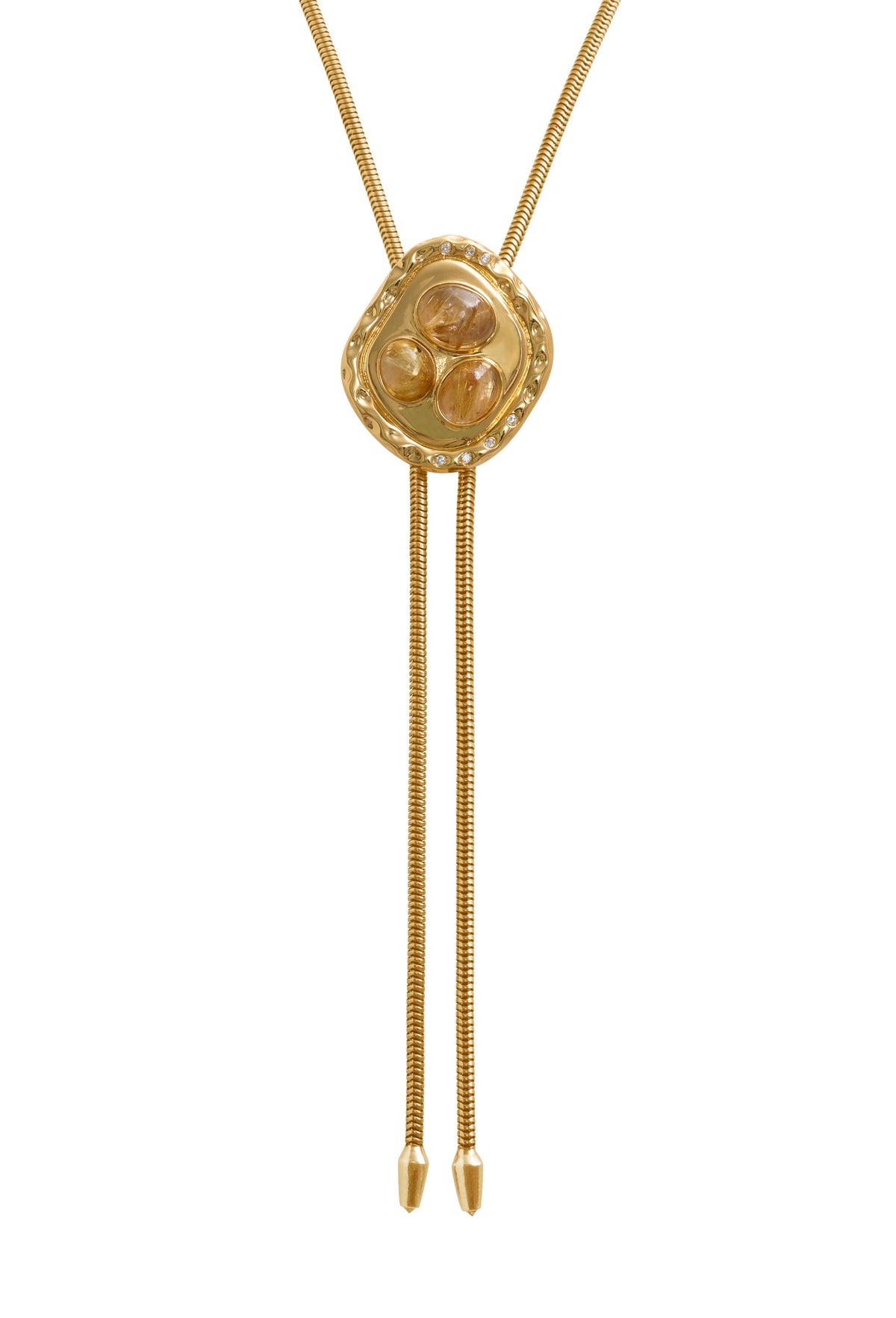 THE JOANNA IN GOLD WITH GOLD RUTILATED QUARTZ
