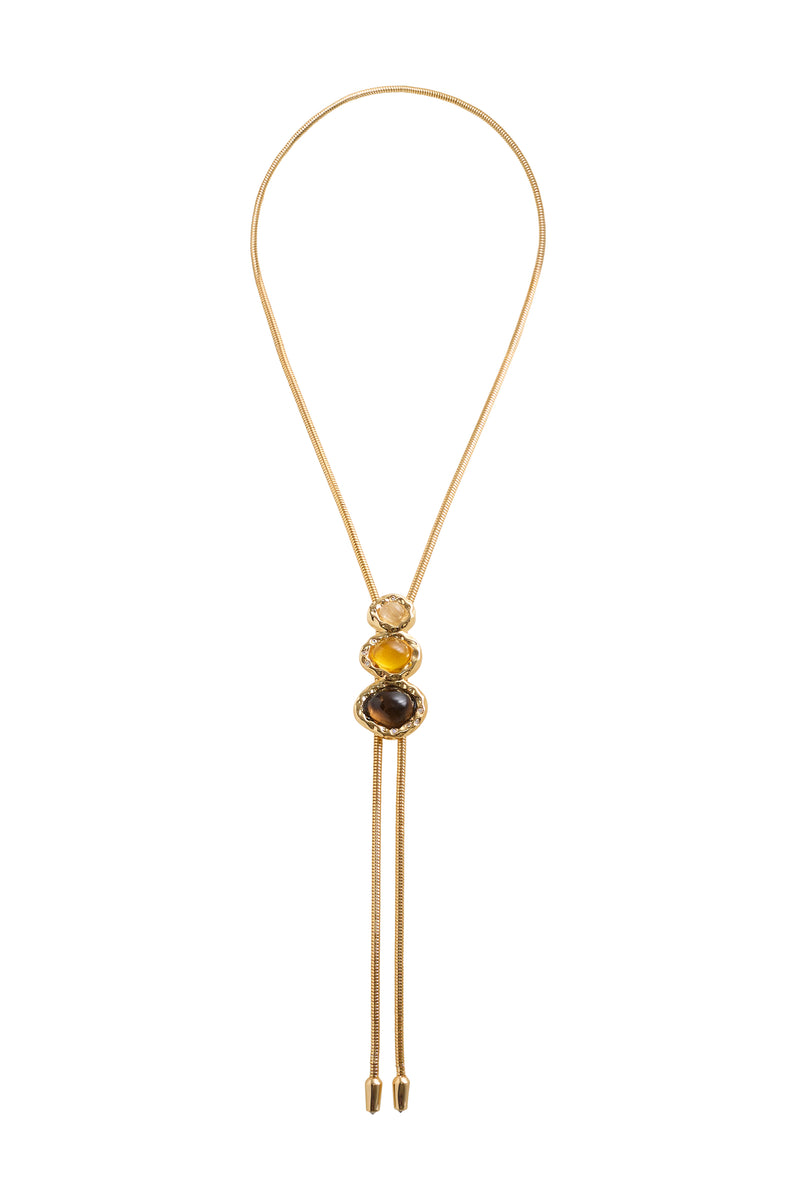 THE MERRIAM WITH CHAMPAGNE RUTILATED QUARTZ, CITRINE, AND SMOKEY TOPAZ