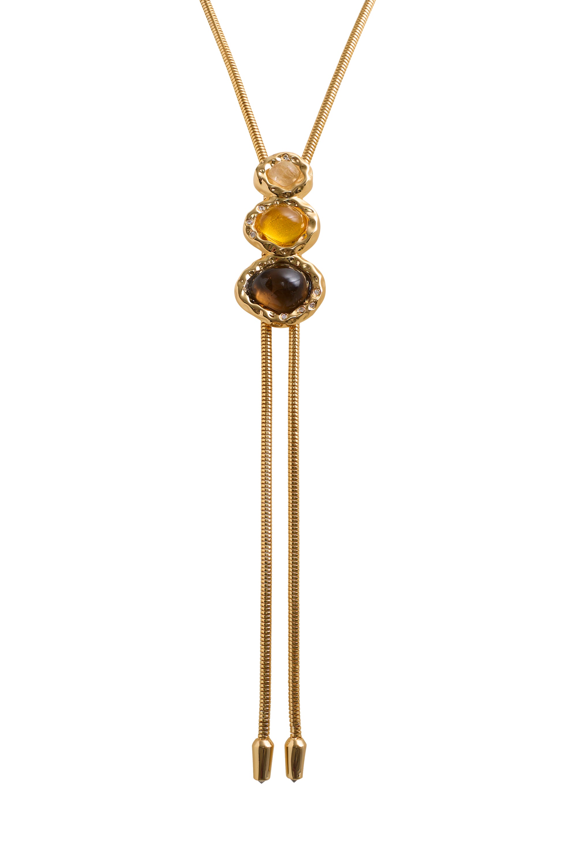 THE MERRIAM WITH CHAMPAGNE RUTILATED QUARTZ, CITRINE, AND SMOKEY TOPAZ
