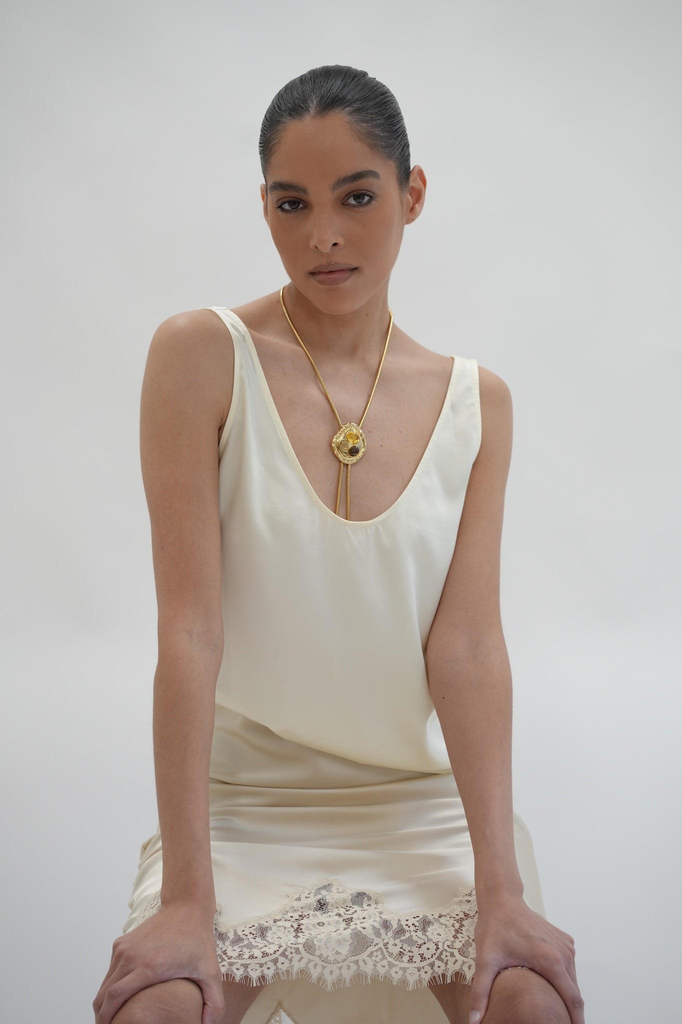 THE JOANNA WITH CITRINE, CHAMPAGNE RUTILATED QUARTZ, AND SMOKEY TOPAZ