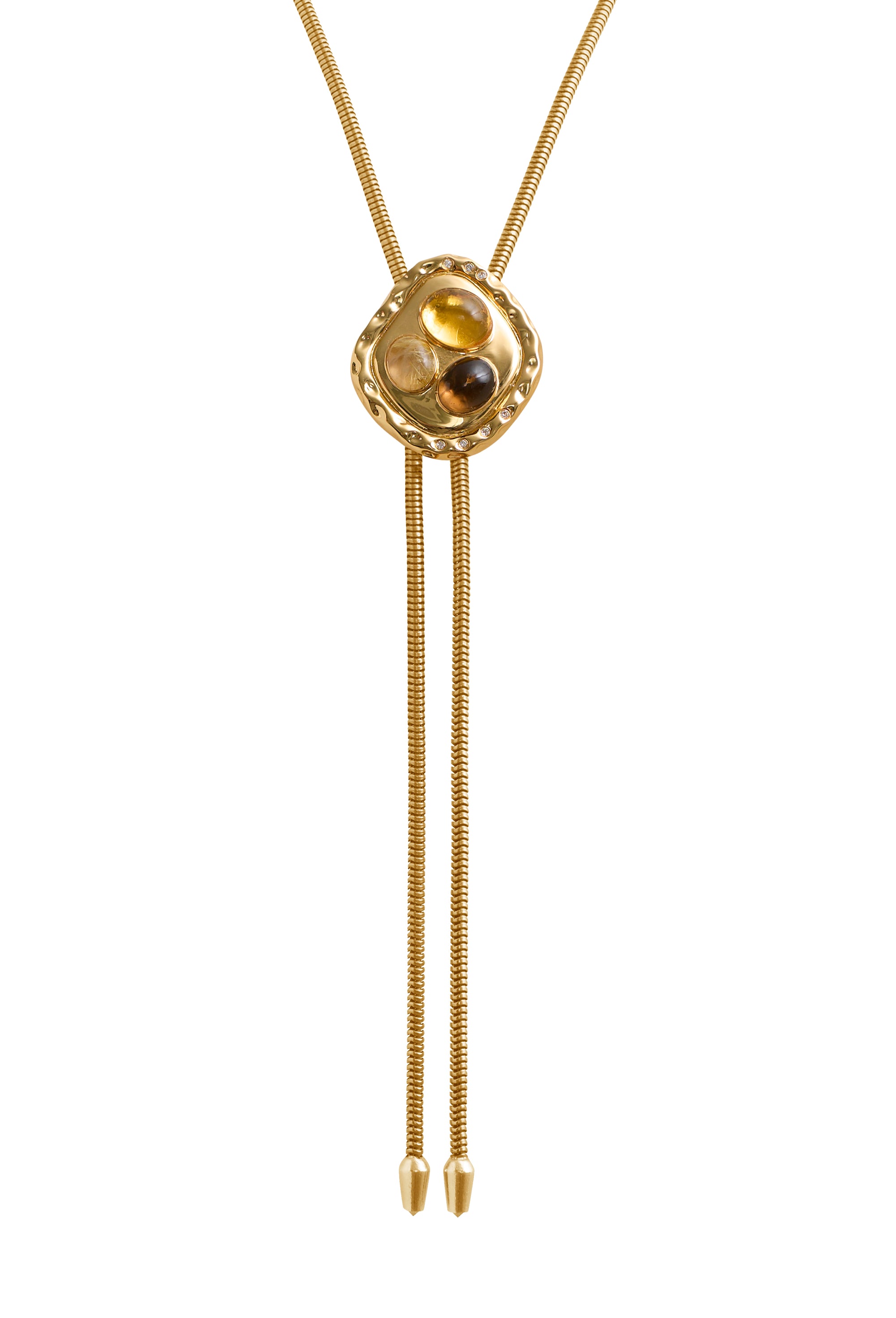 THE JOANNA WITH CITRINE, CHAMPAGNE RUTILATED QUARTZ, AND SMOKEY TOPAZ