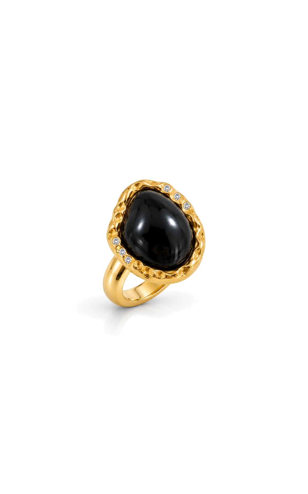 THE LOLA RING IN GOLD WITH ONYX