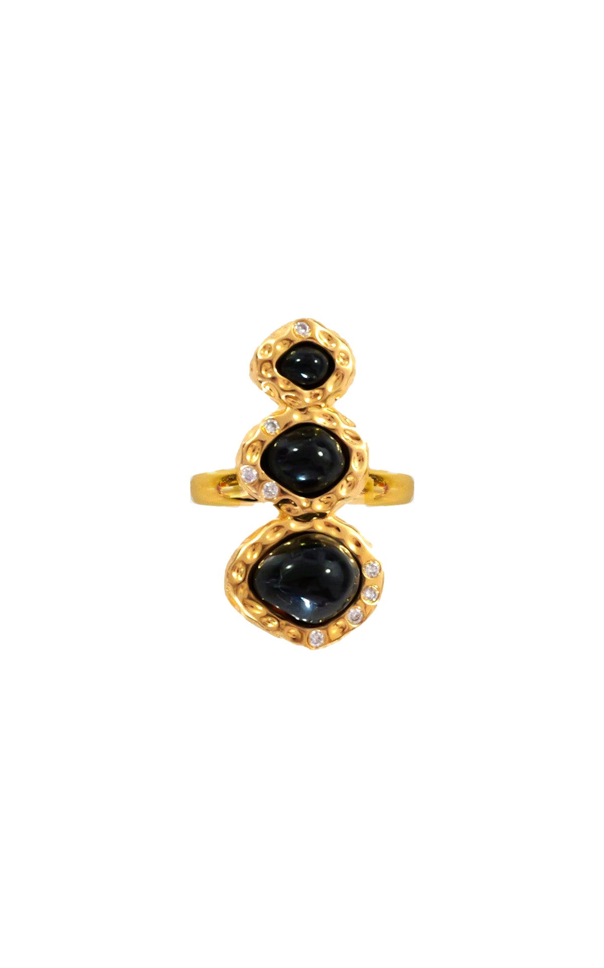 THE MERRIAM RING IN GOLD WITH ONYX