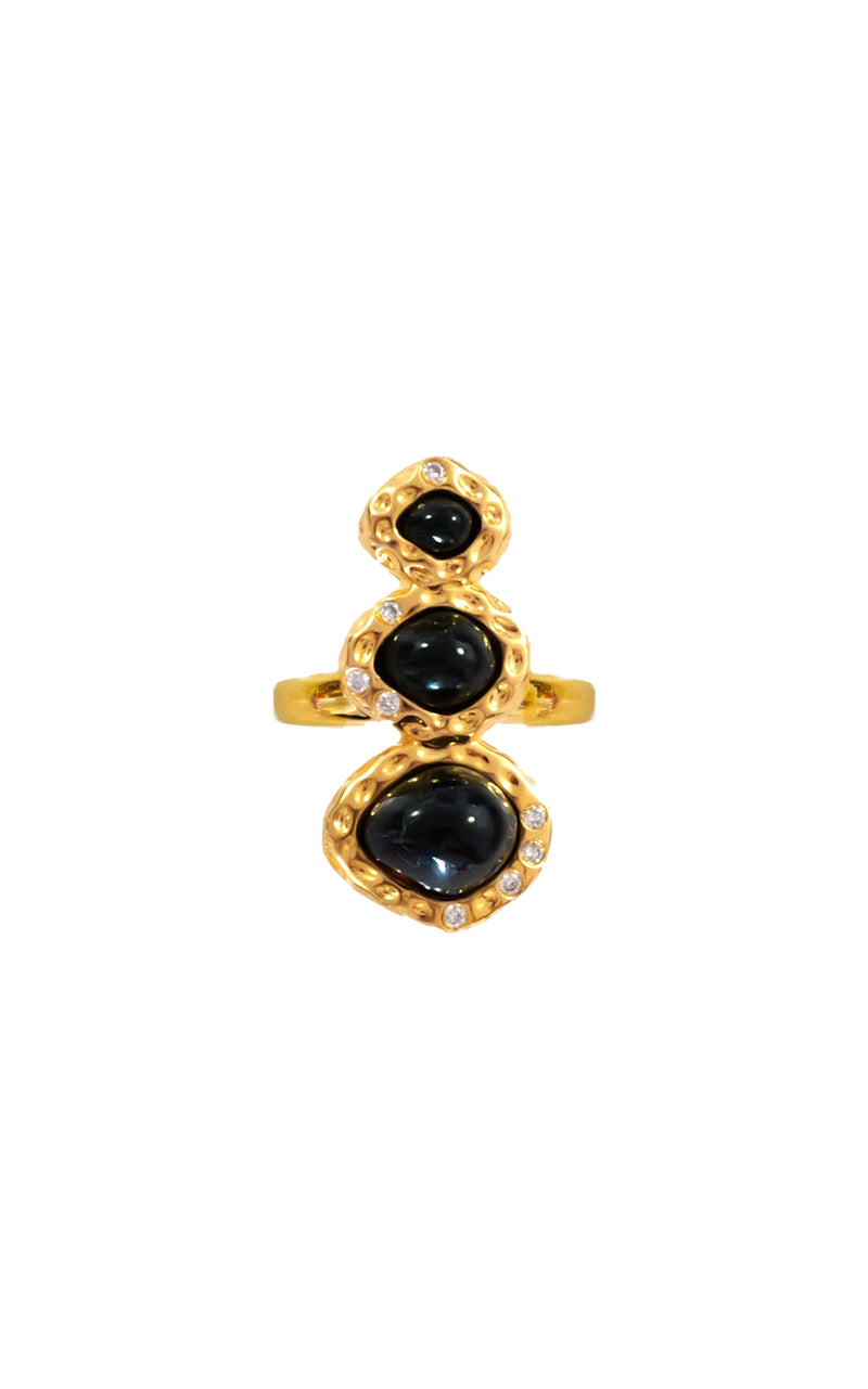 THE MERRIAM RING IN GOLD WITH ONYX