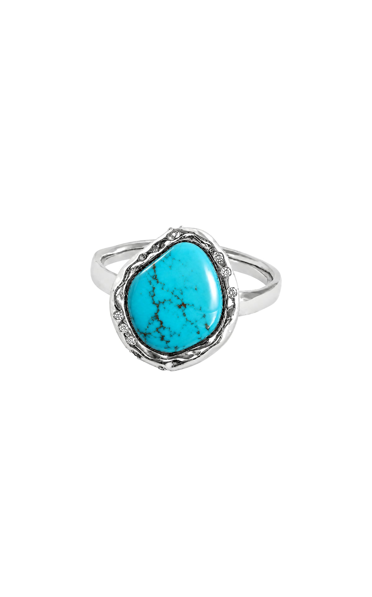 THE LOLA RING IN SILVER WITH TURQUOISE