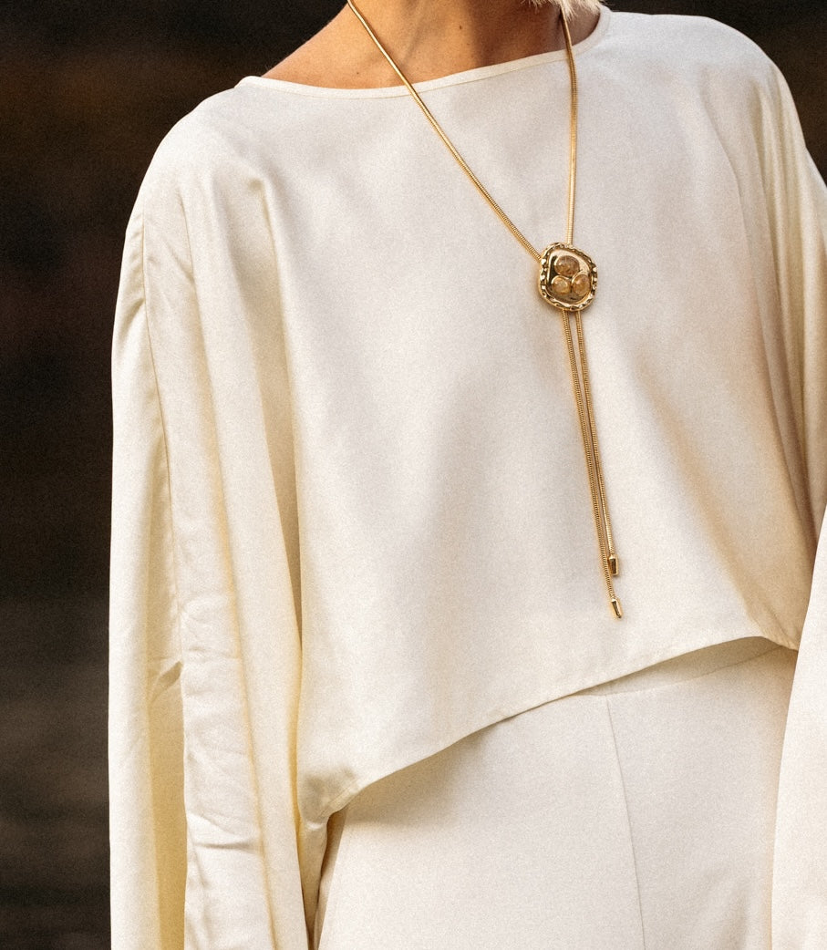 THE JOANNA IN GOLD WITH GOLD RUTILATED QUARTZ