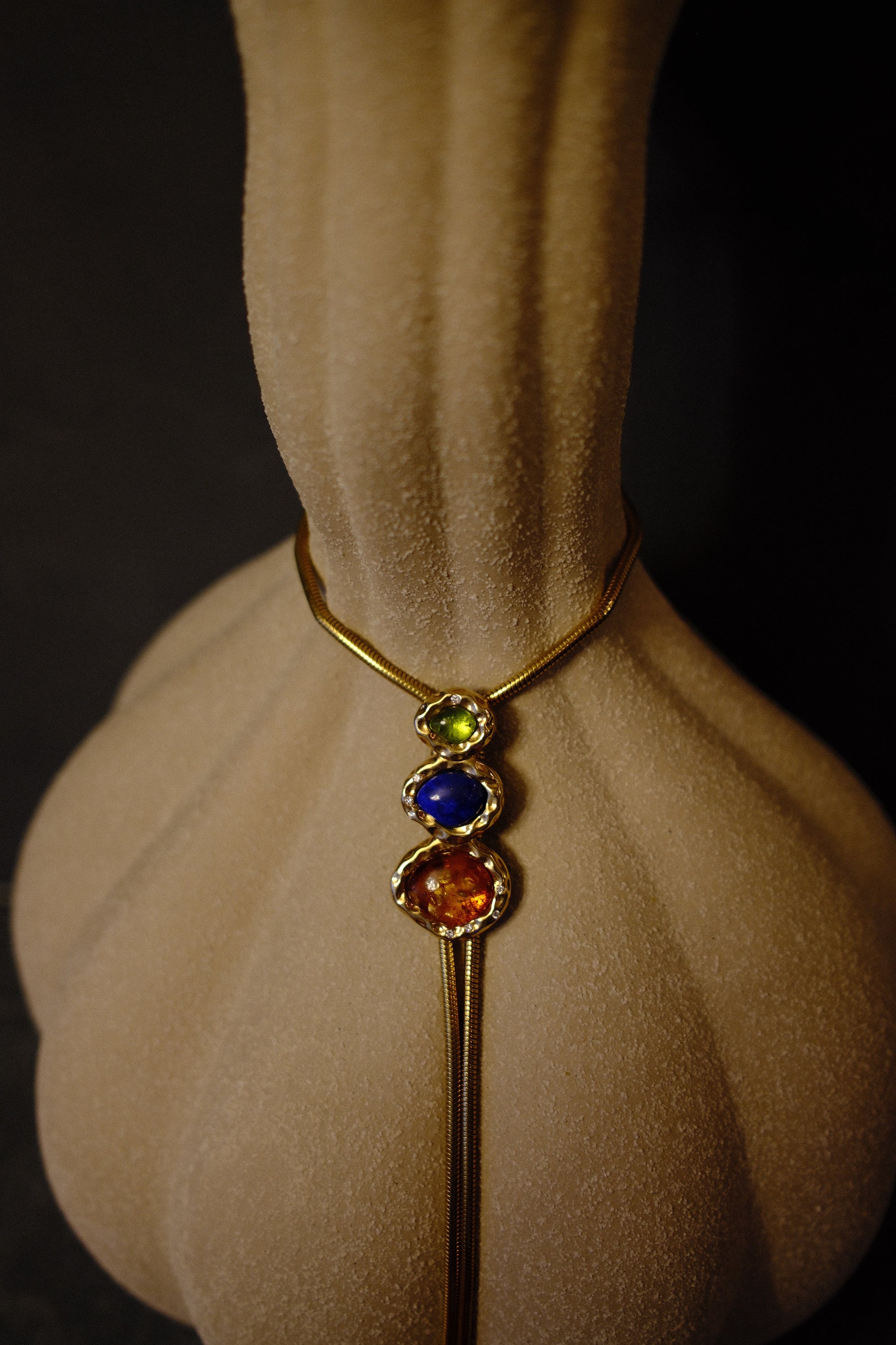 THE MERRIAM WITH TOURMALINE, LAPIS AND AMBER