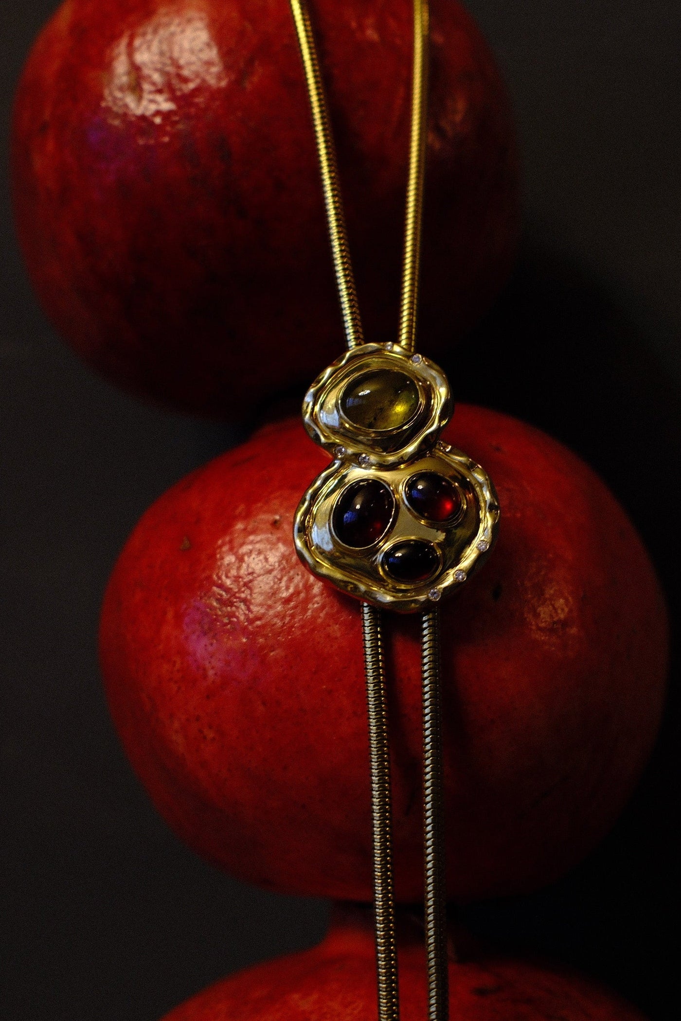 THE BLYTHE WITH TOURMALINE AND GARNET