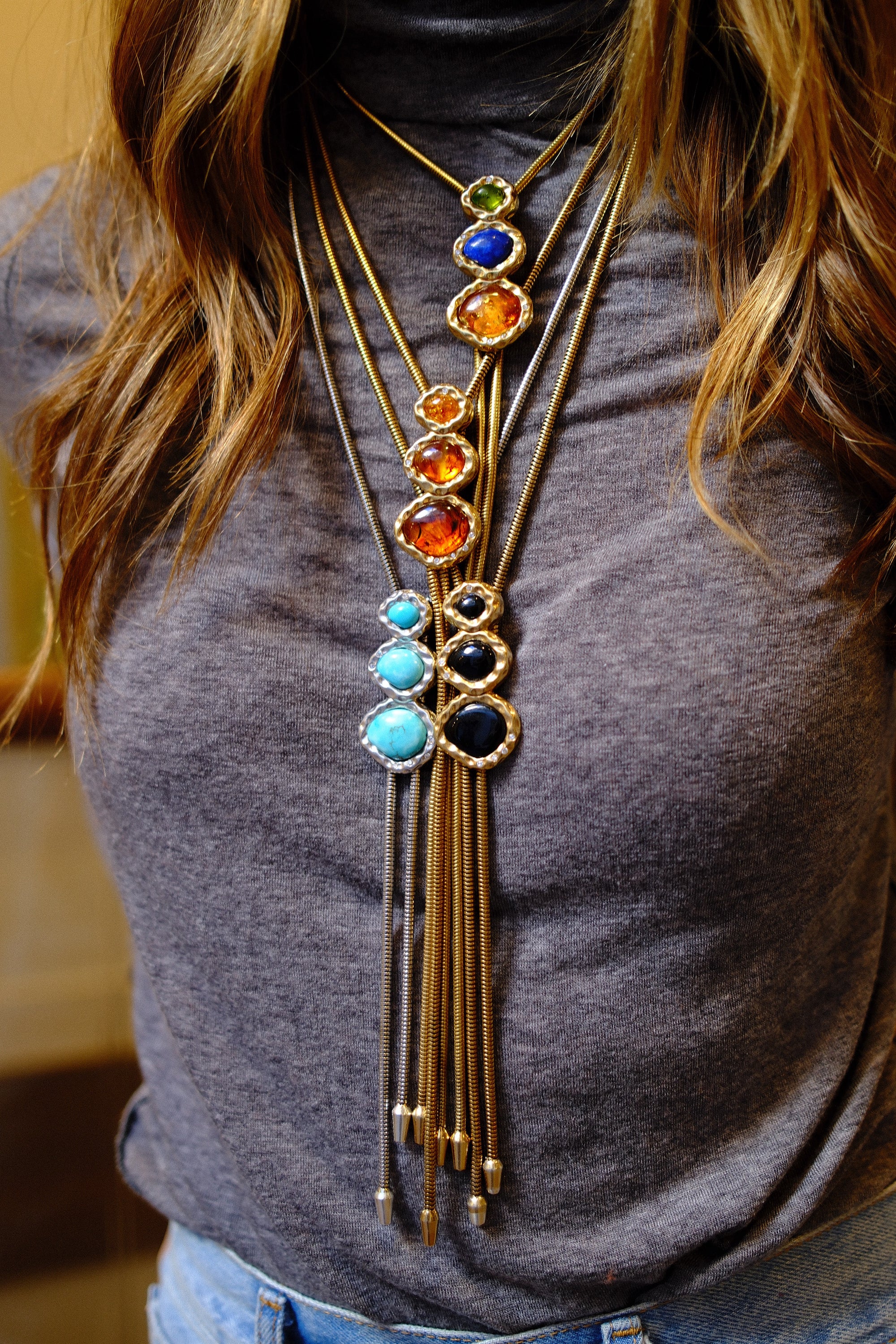 THE MERRIAM WITH TOURMALINE, LAPIS AND AMBER