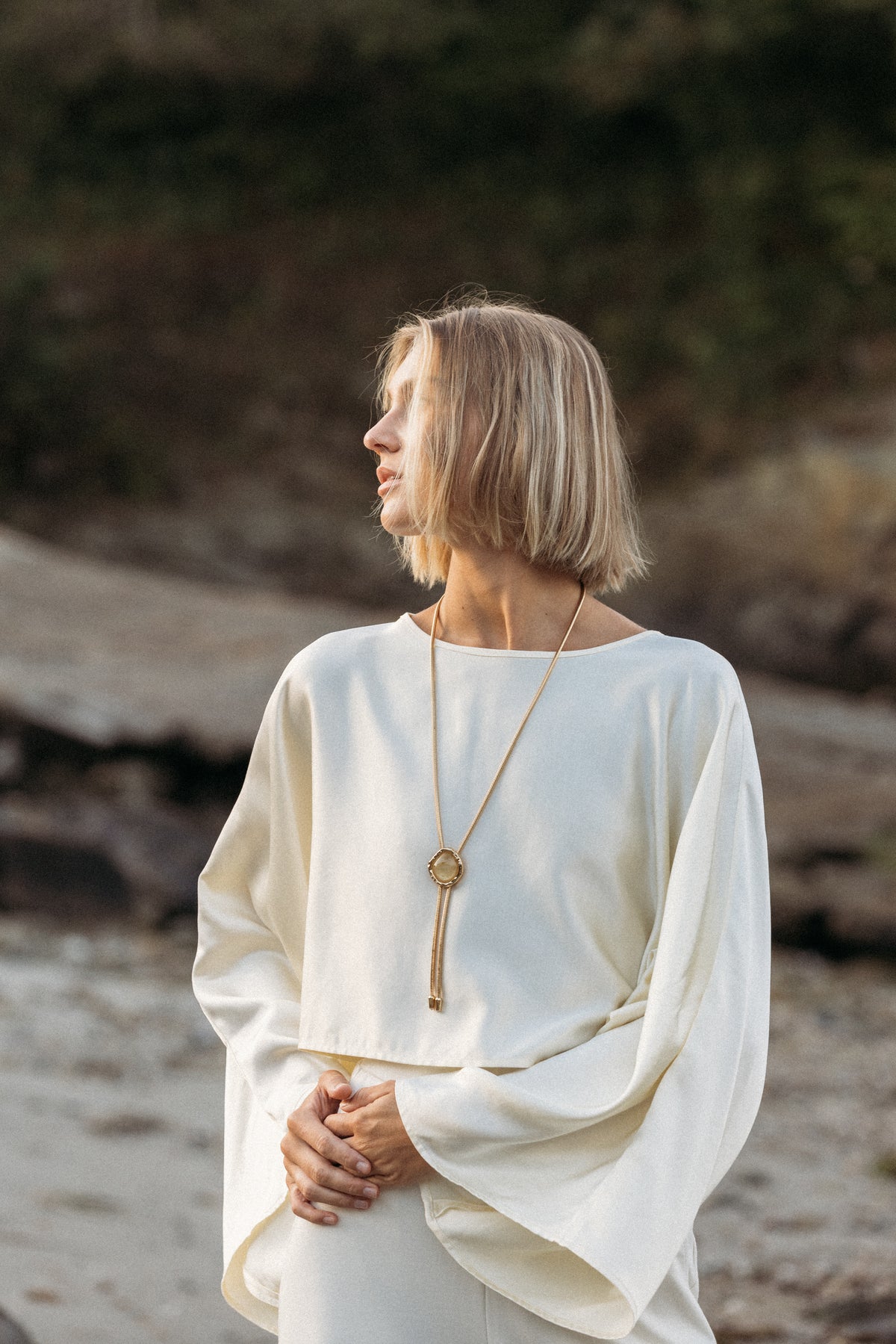 THE LOLA IN GOLD WITH GOLD RUTILATED QUARTZ