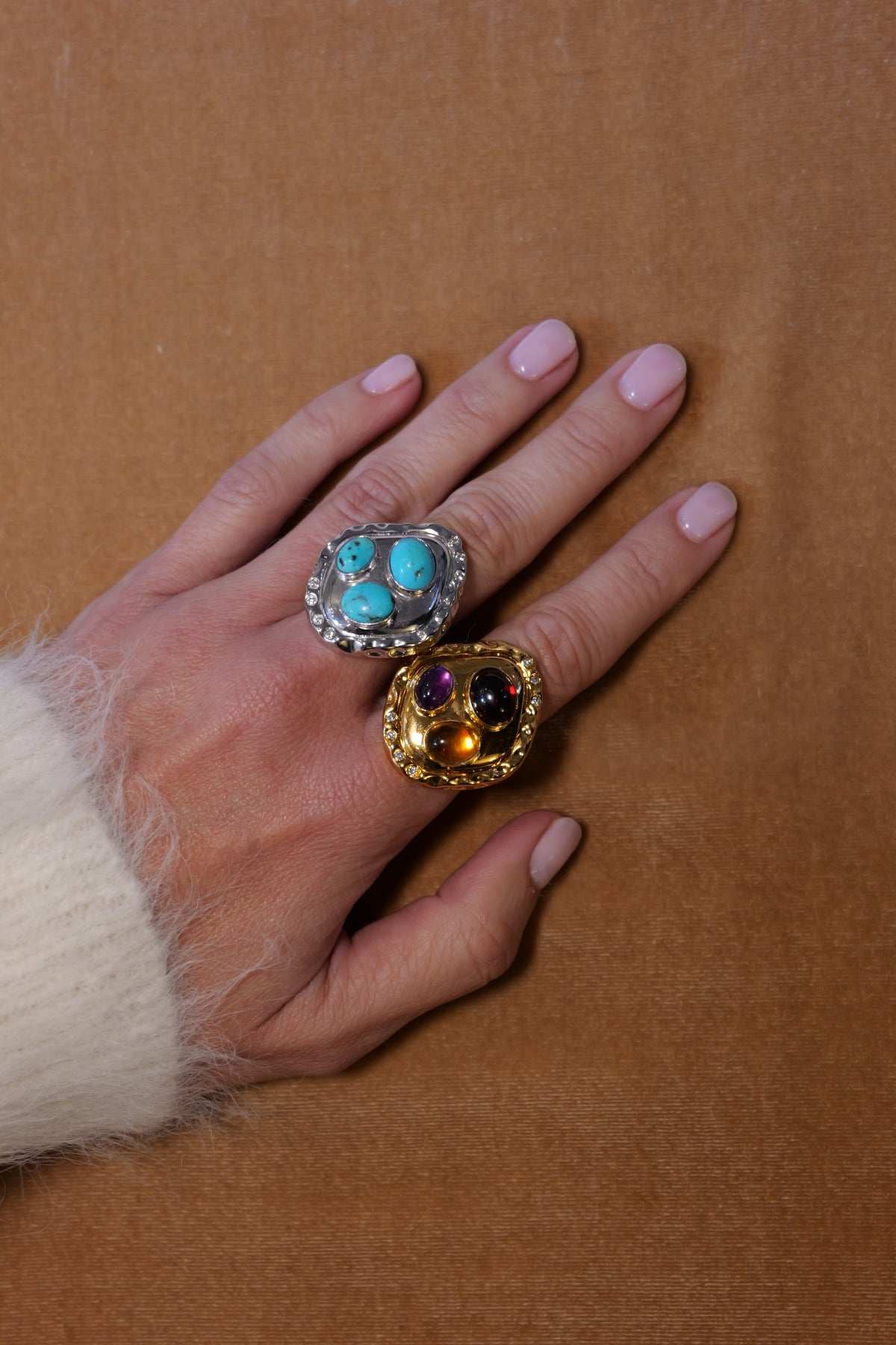 THE JOANNA RING IN SILVER WITH TURQUOISE