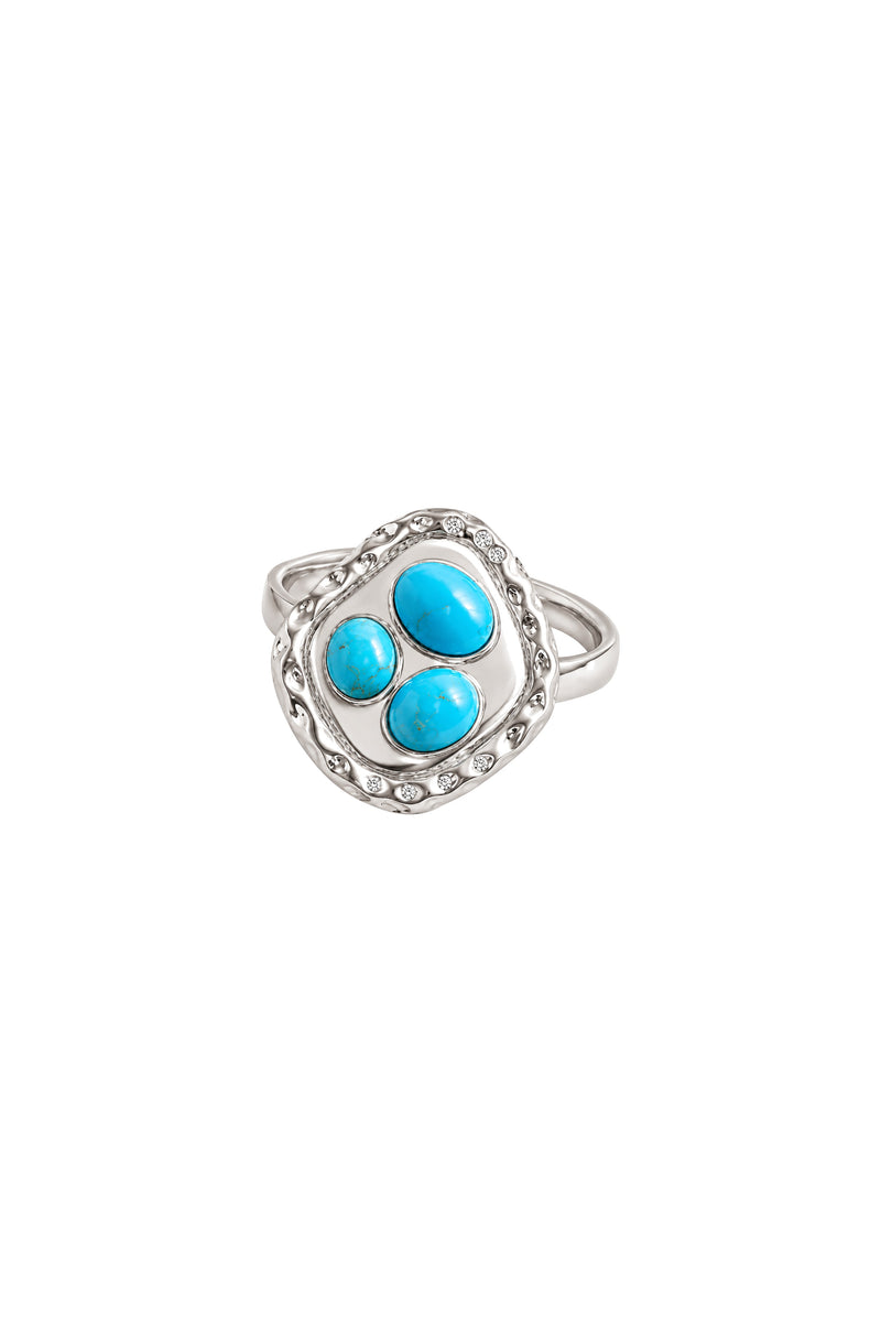 THE JOANNA RING IN SILVER WITH TURQUOISE