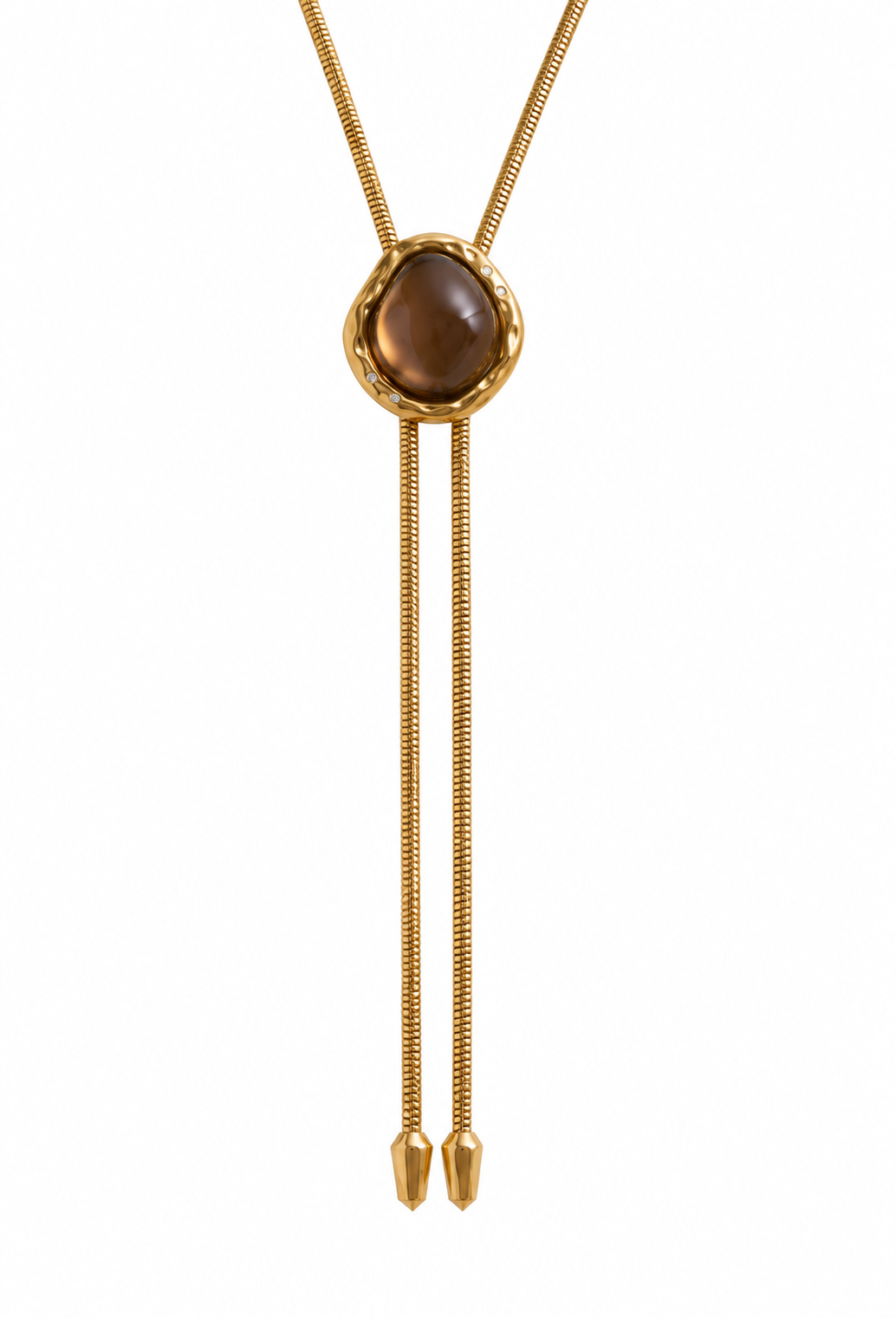 THE LOLITA IN GOLD WITH SMOKEY TOPAZ